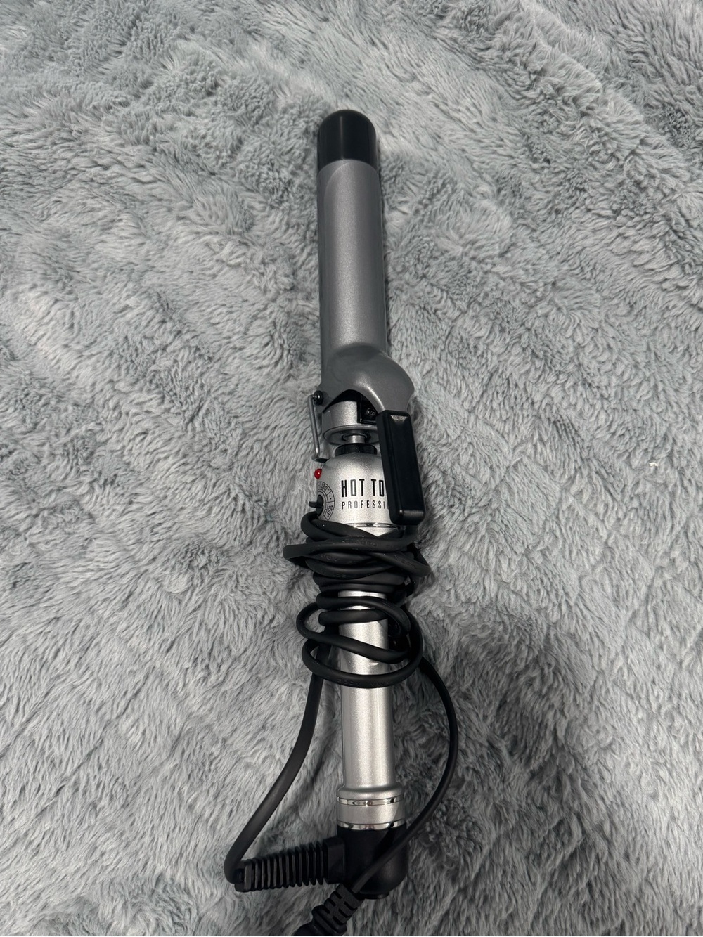 Hot Tools Professional Curling Iron Silver/Black Hair Curler 1.25 Inch